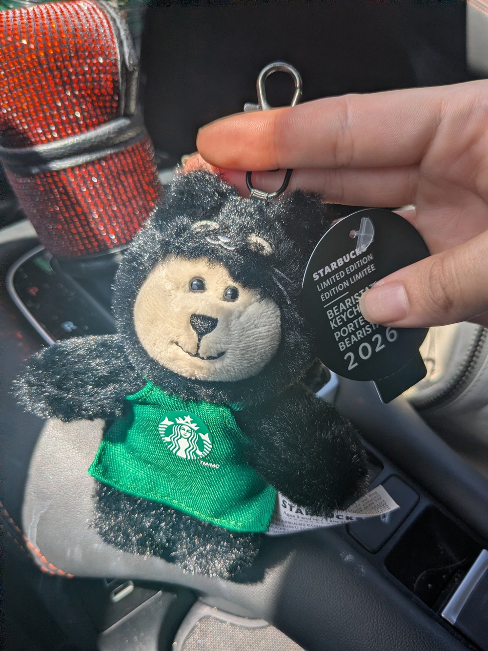 Starbucks 2026 Limited Edition Black Cat Bearista Keychain Plush